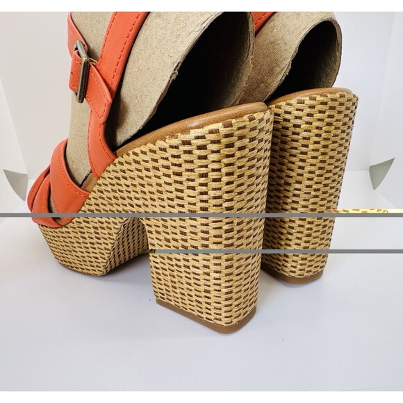 KORKS Womens DEE Orang Buckle Block Heels 8 Coastal Cowgirl OSU Team Spirit NFL - Picture 4 of 11